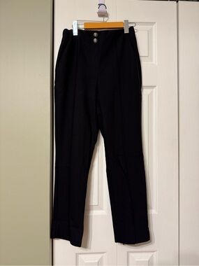 Classic High-Waist Black Women's Ankle Trousers